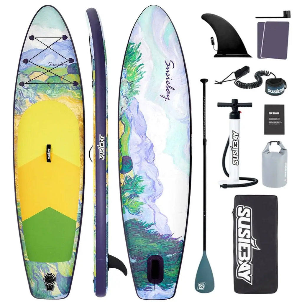 Mseasfree Inflatable Stand up Paddle Board, 10ft Paddle Boards with Premium SUP Accessories