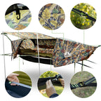 Lay Flat Hammock with Tree Straps for Outdoor Camping Hiking Travel Portable with Nylon Mosquito Net