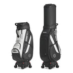 HELIX Golf Bag with 4 Wheels and Protective Retractable Cover Golf Travel Bag Durable
