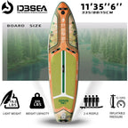 Genreen 11ft Inflatable Paddle Board Stand up Paddle Board with Premium SUP Accessories