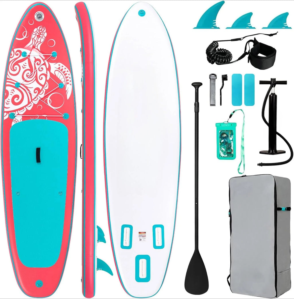 Lite Inflatable Paddle Board Stand Up Paddle Boards, Ultra Light Paddleboard for Adult Wide Stable Design Sup with Accessories