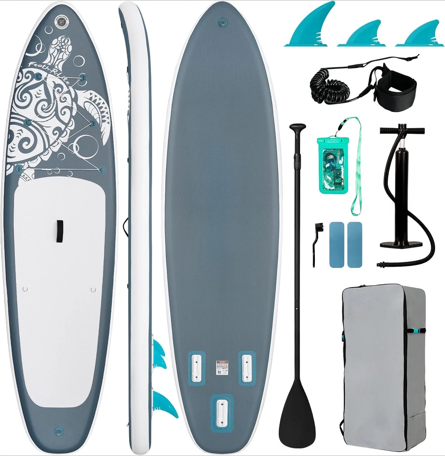 Lite Inflatable Paddle Board Stand Up Paddle Boards, Ultra Light Paddleboard for Adult Wide Stable Design Sup with Accessories