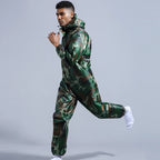 One-piece Raincoat Men Waterproof Jumpsuit One-piece Rain Poncho Women Seamless Raincoat All-in-one Rain Gear Hooded Rain Suit