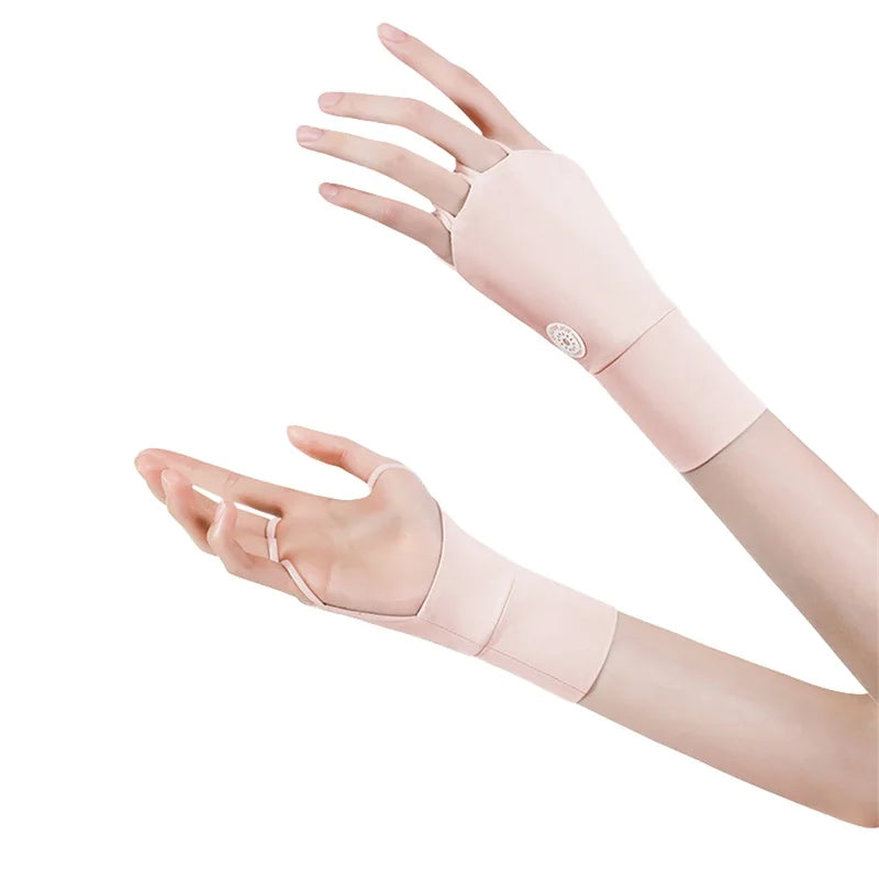 Golf Gloves for Men and Women Breathable Half Finger Golf Gloves with Ice Silk Material for UV Protection and Comfort