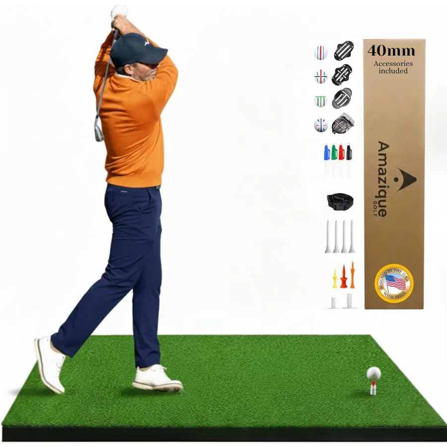5×4 Golf Hitting Mat NonSlip for Indoor and Outdoor Use Available in 31mm 36mm and 40mm Thickness PGA Pro Trusted Practice Mat