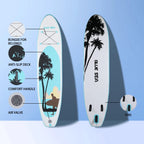 All-Around Inflatable SUP Board 11ft×32in for Adults for Yoga & Fishing on Lakes & Oceans Includes Paddle, Pump, Backpack & fin