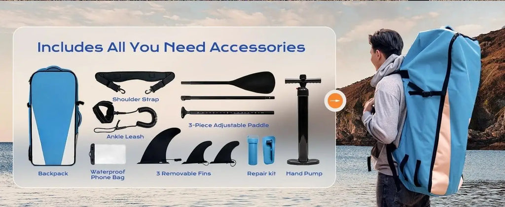 Extra Wide Inflatable Paddle Board, 11' x 34" x 6" Stand Up Paddle Board for Adults, SUP Accessories with Camera Mount