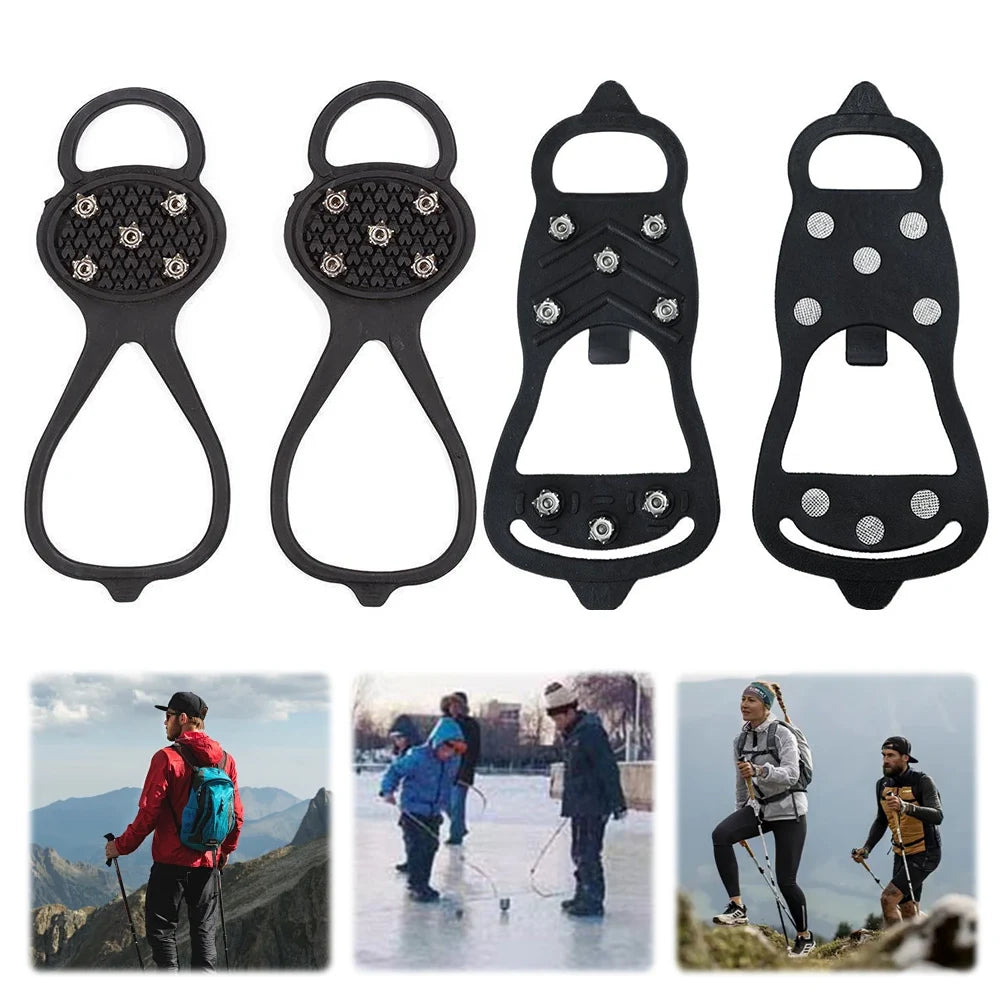 5/8 Teeth Snow Ice Claws Non-Slip Walking Cleat Ice Grippers Winter Ice Cleats Ice Crampons for Walking On Snow