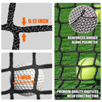Golf Cage Net | Foldable Ball Netting 10X10X10Ft | Portable Baseball Batting Cage, Wear-Resistant Training Simulators | for Indoor or Outdoor Use