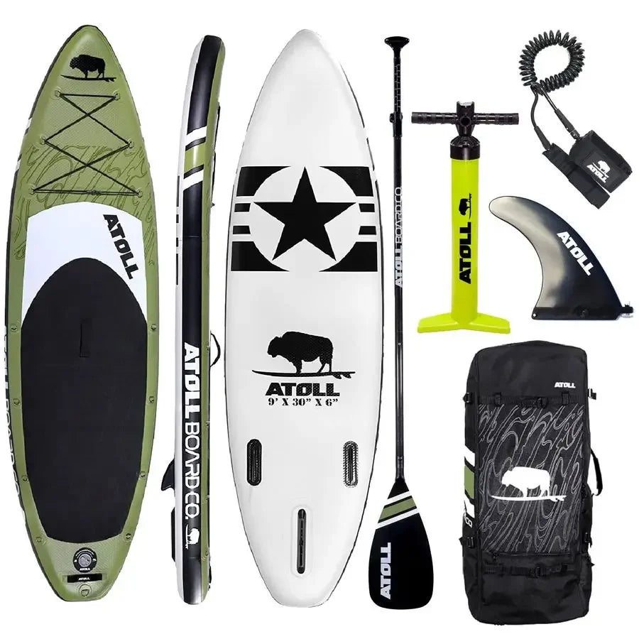 Inflatable Paddle Board with Premium SUP Stand Up Paddle Board Accessories amp Back Pack, NonSlip Comfort Deck for Unisex Adult