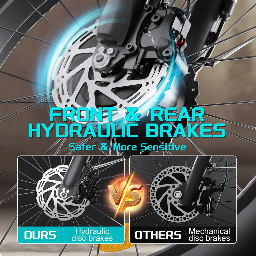 Moobelo M1 2000W Dual-Motor E-Bike 48V 22.4ah Fat Tires Full Suspension CE Certified US Warehouse Snow Beach Urban Riding Ebike