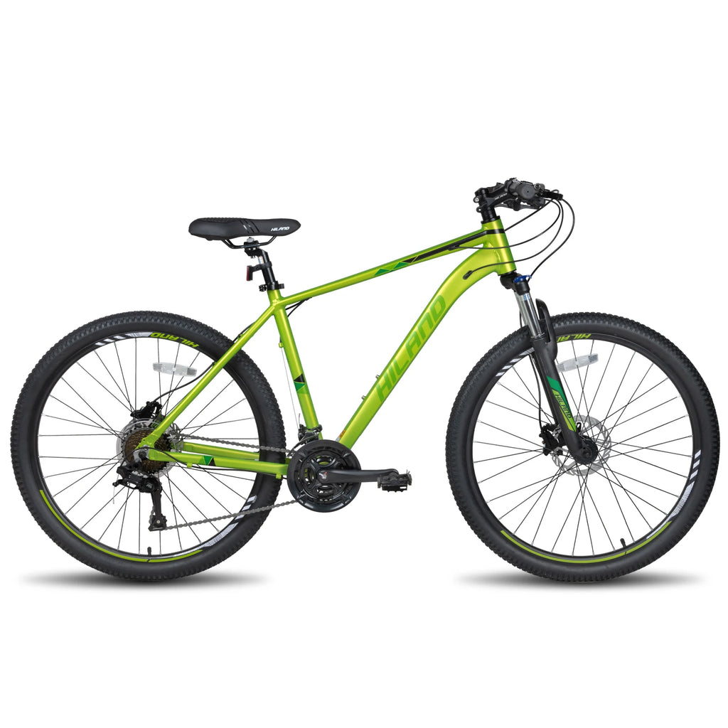 Hiland Aluminum Mountain Bike 21 Speeds, Hydraulic Disc-Brakes, Lock-Out Suspension Fork, 27.5 inch Wheel, Men