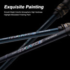 PURELURE Flight Dance Spinning Rod & Baitcaster Rod 30T+40T Carbon Fiber Fishing Rods 2 Piece Fuji Alconite/Fazlite Guides Fuji Reel Seat ML/M/MH/H Power Shore Fishing for Bass