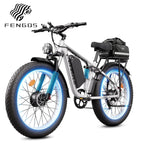FENGQS Q8PLUS 60V 6000W adult electric bicycle, long range 45 mph high-speed wide tire fully shock-absorbing mountain bike
