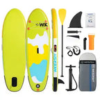 WKERSIY 8ft Green Kids SUP Ultra-Stable Youth Paddle Board, Lightweight Parent-Friendly Design surfboard stand up paddle board i