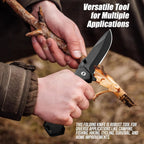 pocket knife with pocket clip, stainless steel blade knife, Edc knife for men and women, camping, fishing