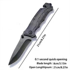 Multi functional outdoor camping knife with safety lock, suitable for fishing