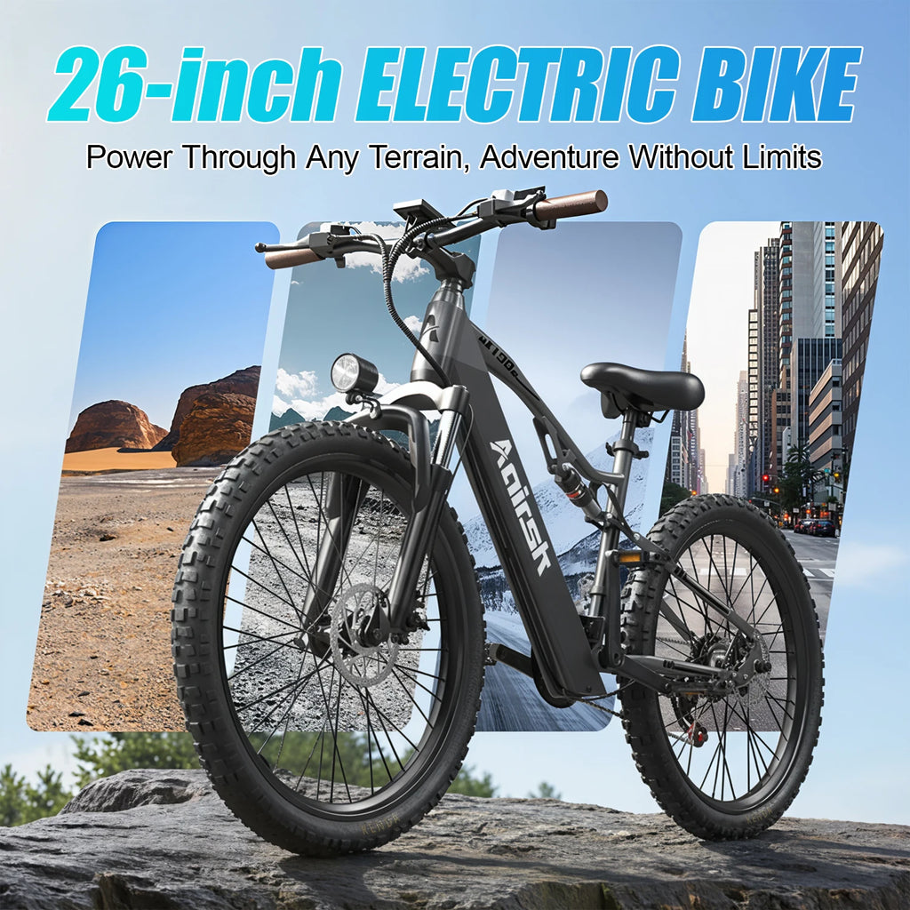 Aairsk XT90 Adult Travel Mountain Ebike 1500W Motor 48V 20Ah Battery Off-Road Electric Bicycle 26*2.6" Tire Snow Electric Bike