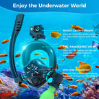 SMACO Mini Scuba Tank with Snorkel Mask 0.5L Portable Small Diving Tank with Full Face Diving Mask Reusable Pony Bottle Diving