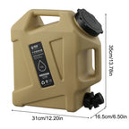 12L Camping Water Container  Water Storage Carrier Portable Large Capacity Outdoor Hiking Accessories