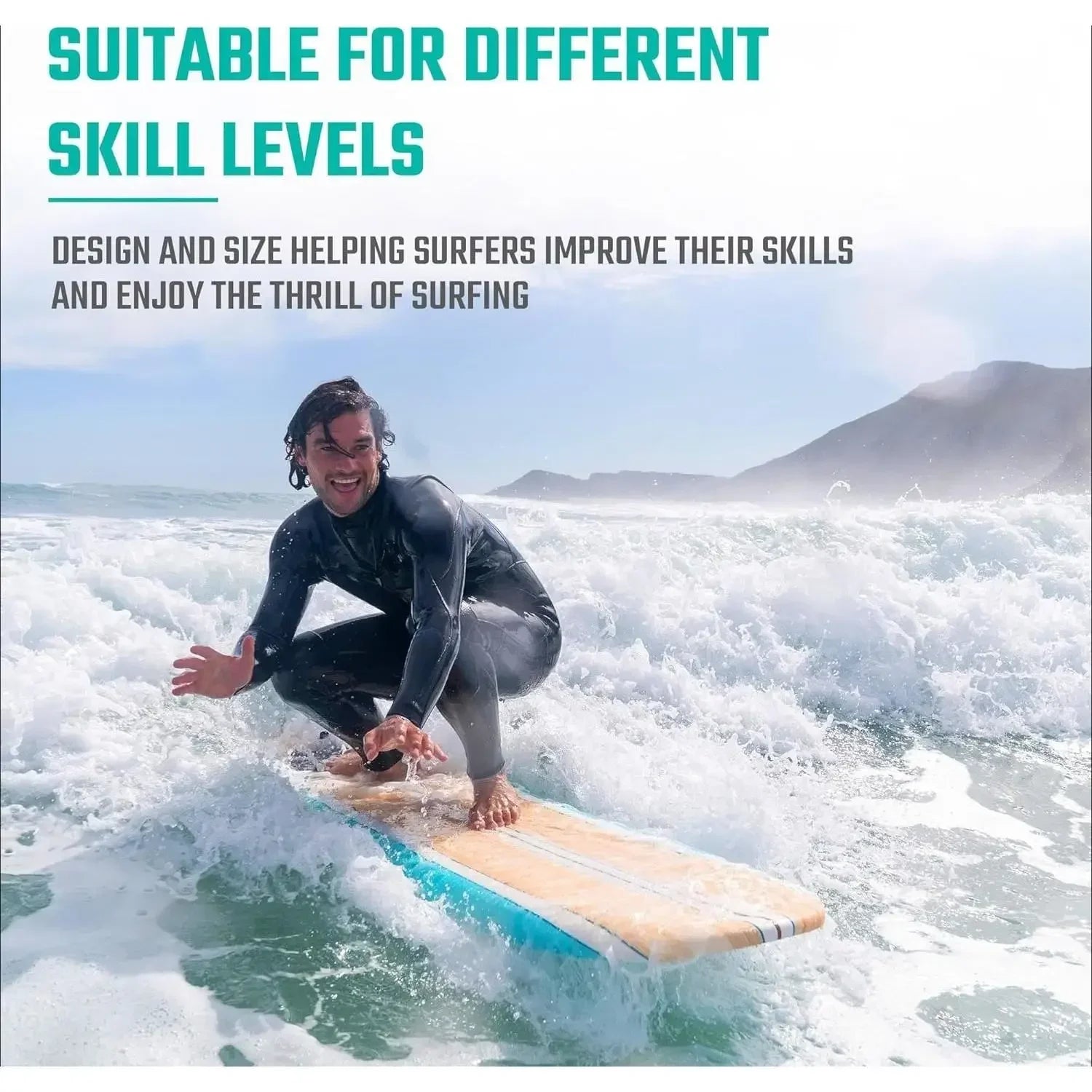 7 ft Soft Top Foam Beginner Surfboard for Adults and Kids Perfect Longboard for Surfing Beach Fun and Water Sports Lightweight