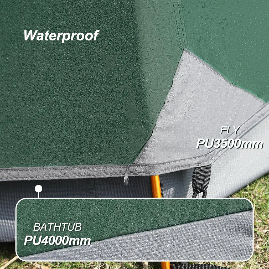 camppal 1 Person Tent for Camping Hiking Mountain Hunting Backpacking Tents 4 Season Resistance to Windproof Rainproof and Waterproof
