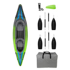 Inflatable Kayak 2 Person Tandem Kayak with Paddles, Seats, Pump