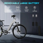 SISIGAD M728 Electric Bike for Adults - 1000W | 25MPH | 720Wh/48V | 40 Miles Electric Bike - 27.5" Tire All Terrain Dirt Ebike.