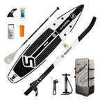 Spatium Touring Paddle Board Inflatable Stand Up Paddle Board Non-Slip Surf Board Water Sports Kayak Surf Set with Pump Backpack