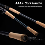 PURELURE Flight Dance Spinning Rod & Baitcaster Rod 30T+40T Carbon Fiber Fishing Rods 2 Piece Fuji Alconite/Fazlite Guides Fuji Reel Seat ML/M/MH/H Power Shore Fishing for Bass