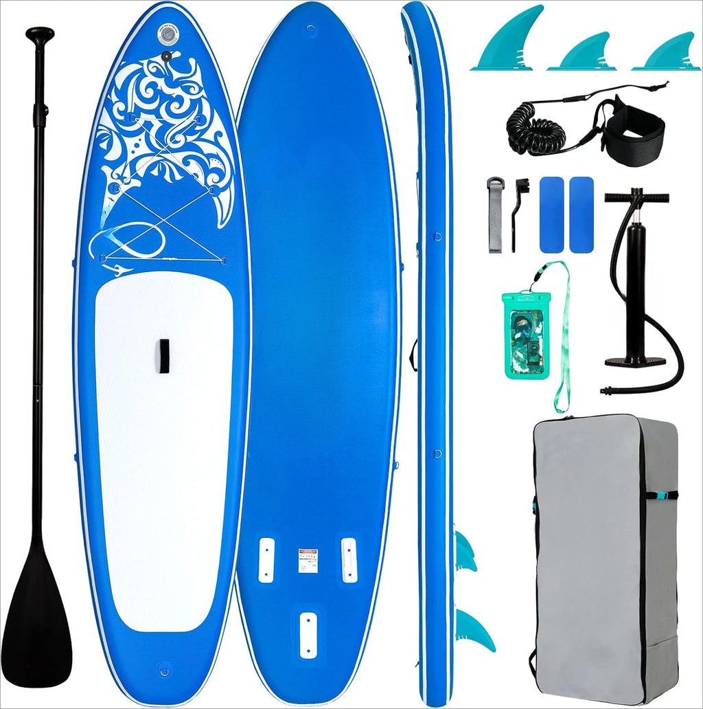 Lite Inflatable Paddle Board Stand Up Paddle Boards, Ultra Light Paddleboard for Adult Wide Stable Design Sup with Accessories