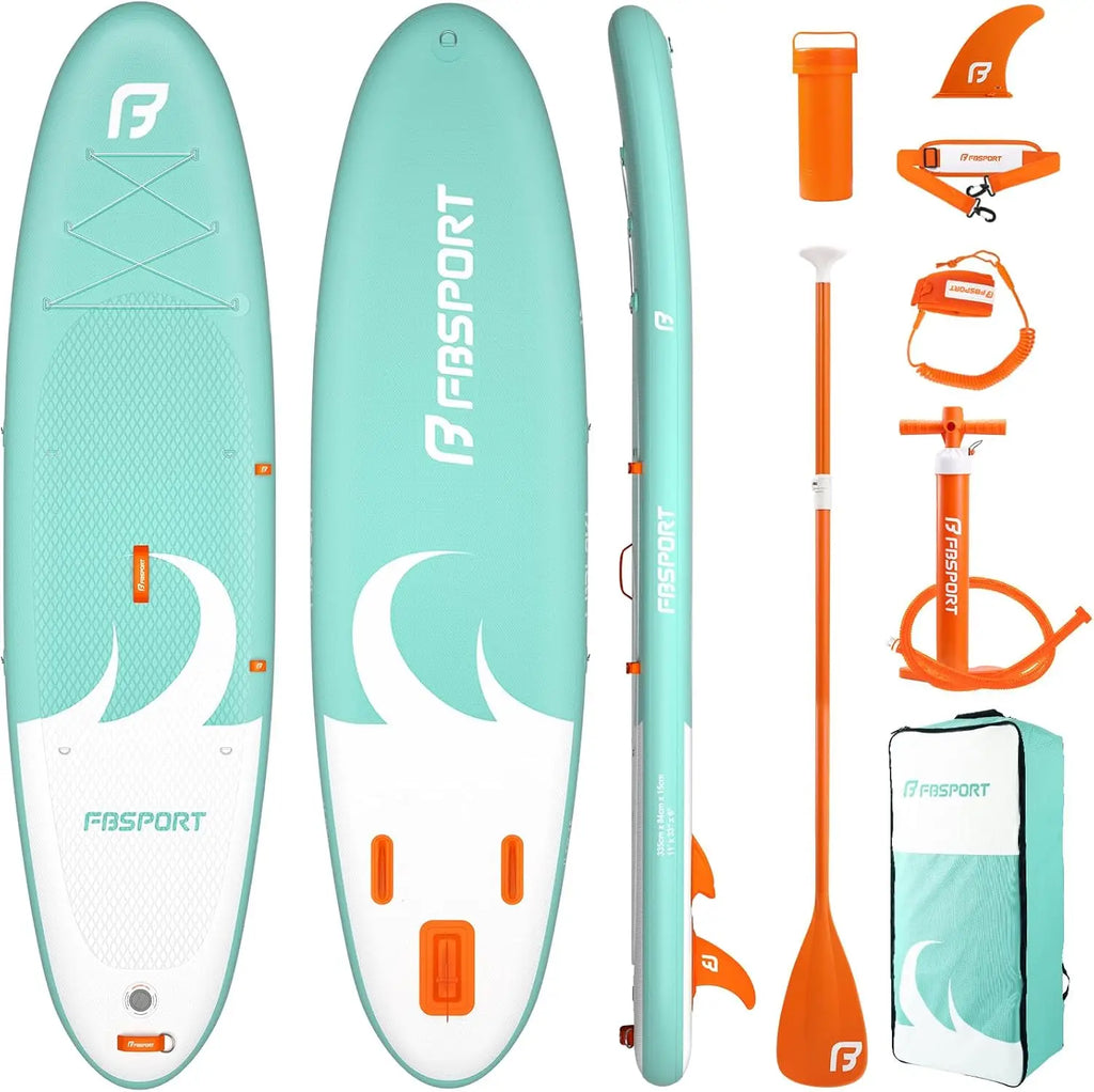 11' Premium Stand Up Paddle Board, Yoga Board with SUP Accessories & Carry Bag | Wide Stance, Surf