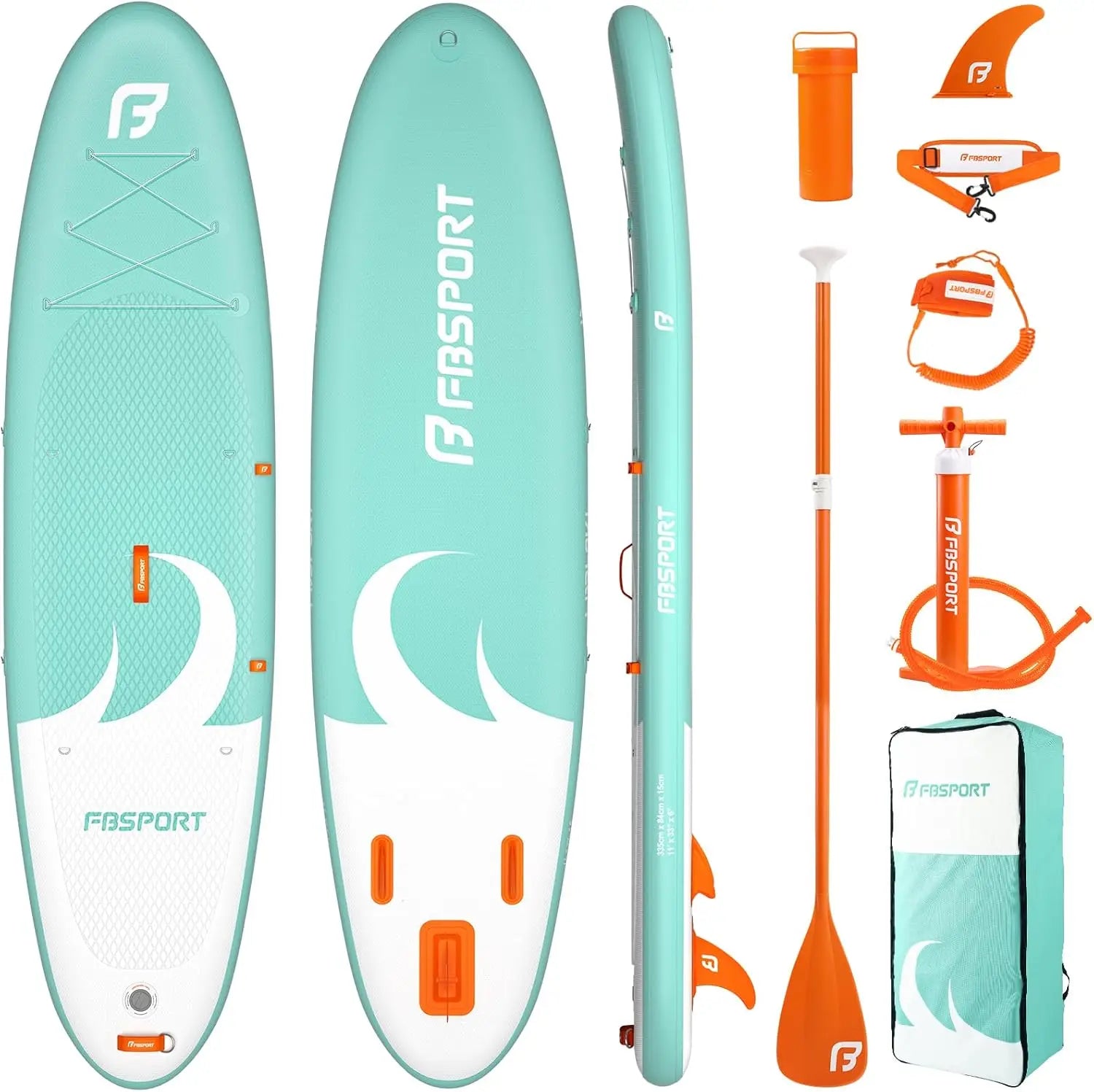 11' Premium Stand Up Paddle Board, Yoga Board with SUP Accessories & Carry Bag | Wide Stance, Surf