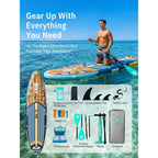 Inflatable Stand  Paddle Board with SUP Accessories, AntiSlip EVA Deck, 106 Inflatable Paddle Boards for Adults amp Youth of