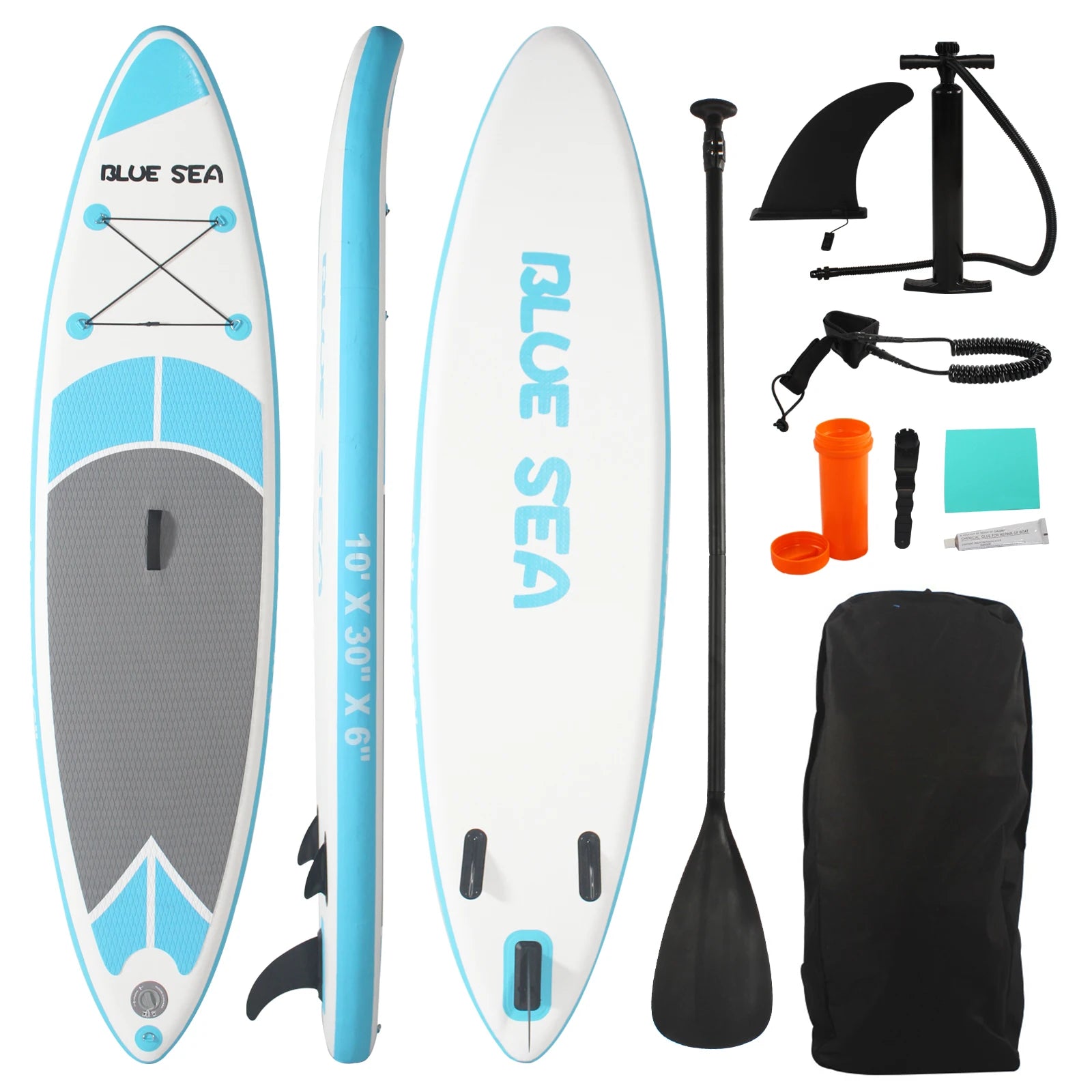 10ft Inflatable Stand Up Paddle Board  for Adults, Anti-Slip EVA Deck, SUP Board with Accessories