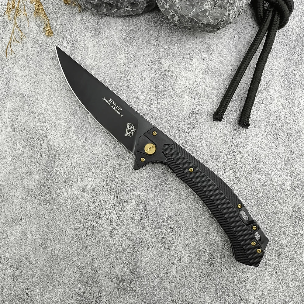 Outdoor Flipper 440C Blade Portable Utility Sharp Tactical Hunting Knife
