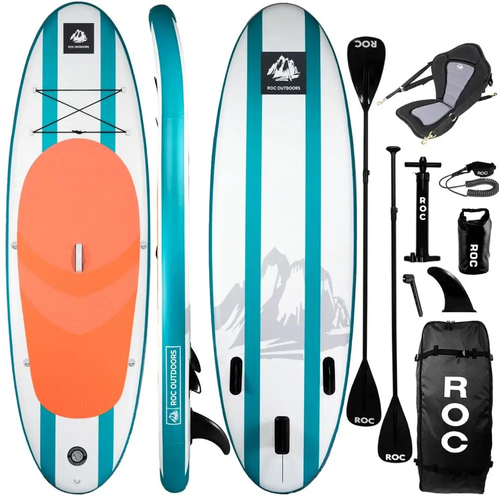 Inflatable Stand Up Paddle Board with Premium SUP Paddle Board Accessories, Wide Stable Design, NonSlip Comfort Deck for Youth