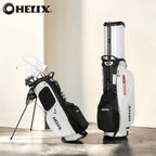 HELIX Golf Stand Bag with Retractable Top Cover and Wheels Easy for Travel and Daily Use Golf Bag 6 Way Divider