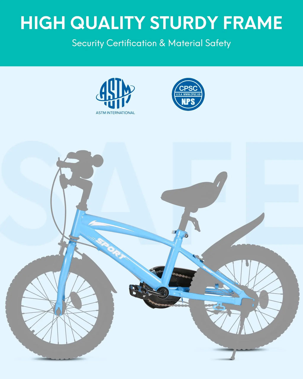 16 Inch Kids Bike with Training Wheels & Kickstand Children