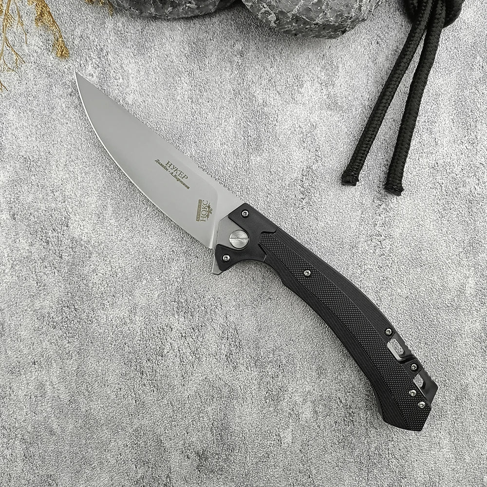 Outdoor Flipper 440C Blade Portable Utility Sharp Tactical Hunting Knife