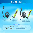 SMACO Mini Scuba Tank with Snorkel Mask 0.5L Portable Small Diving Tank with Full Face Diving Mask Reusable Pony Bottle Diving