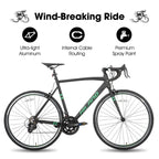 Hiland Aluminum Road Bike,Shimano 14 Speeds, 53/57cm Frame, Racing Bike for Men