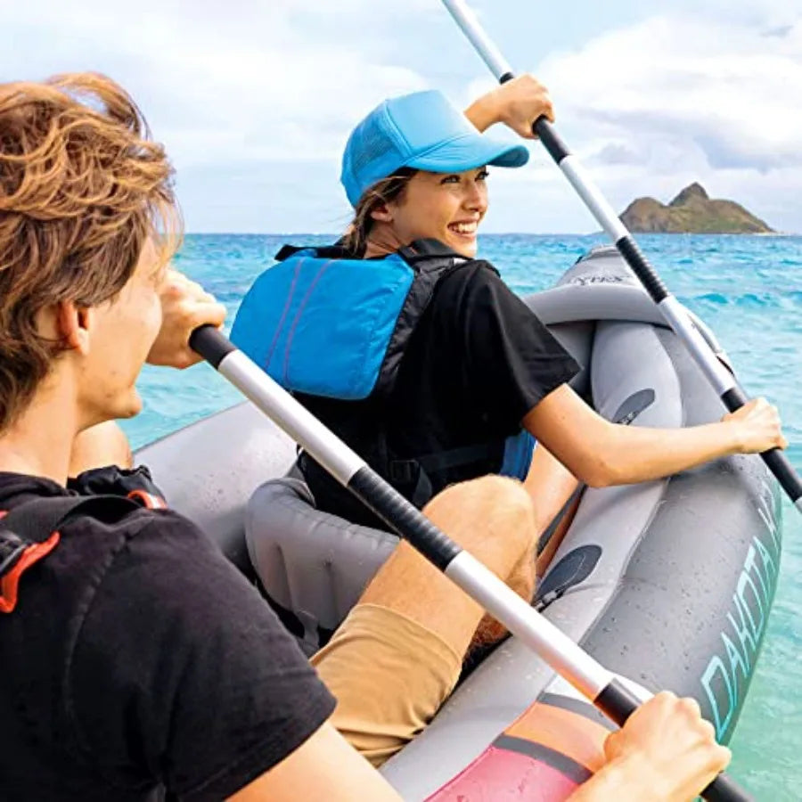 2Person Inflatable Kayak Set Dakota K2 with 86in Oars and Pump