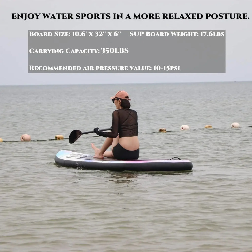 W_Inflatable Paddle Board for Adult, Paddle Board for All Skill Levels, Wide SUP Board with Primium Accessories Include SUP