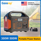 Gaiaray 500W 300W Portable Power Station AC 110V Solar Generator LiFePO4 Battery UPS Emergency Charging Station For Camping Home