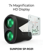Golf Rangefinder with Slope -1000 Yards Range Finder with Flag Pole Locking Vibration-7X Magnification Rechargeable Golf Range Finders for Hunting
