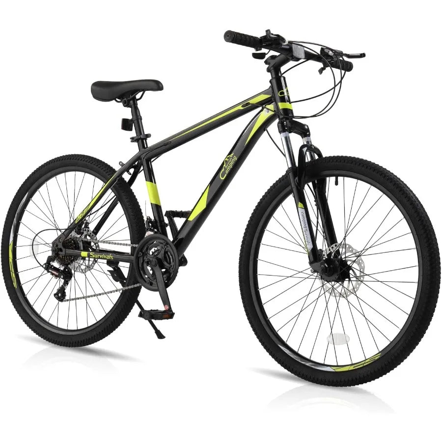 Mountain Bike 24 26 27.5 Inch Men Women Mountain Bike with 21Speed Adult Bikes Double Disc Brake Suspension Fork and High Carbo