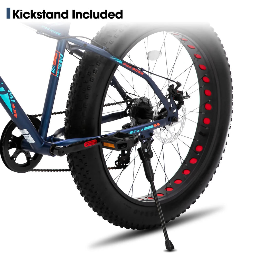 Hiland 20 Inch Kids' Bicycles Fat Tire Mountain Bike for Kids Age 5 + Years, Shimano 7-Speed, Dual-Disc Brake