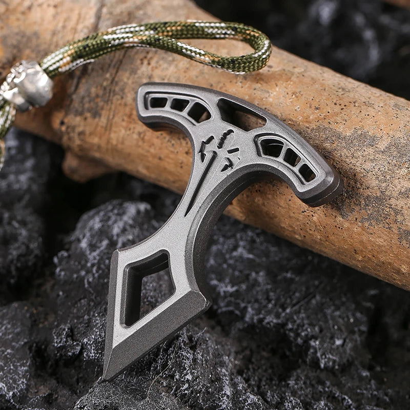 Multifunctional EDC alloy single-finger car window breaker, outdoor camping portable emergency self-defense product