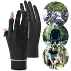 Lady Sunscreen Ice Silk Gloves Cycling Gloves Breathable Motorcycle Gloves Bicycle Gloves for Golf Driving Riding Fishing Hiking